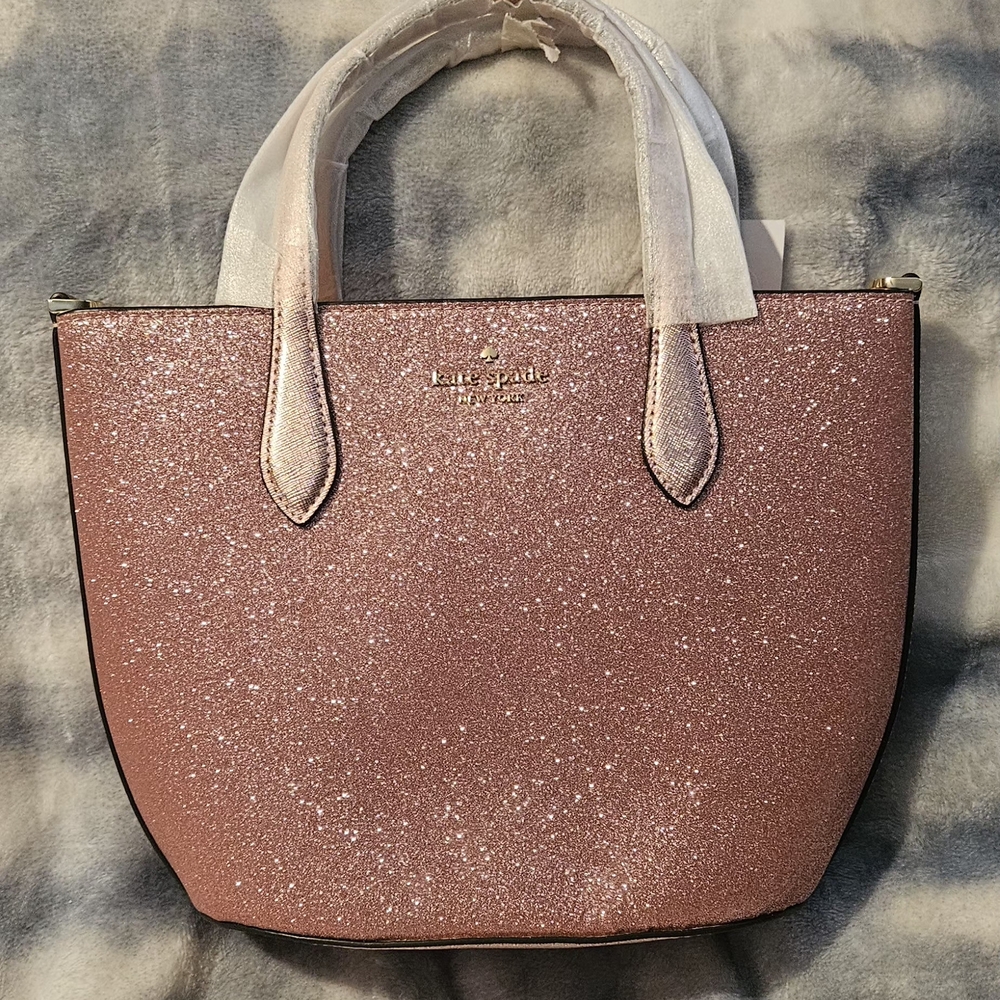 Kate Spade Glimmer KE460 Pink Glitter Satchel NWT Retails $329
